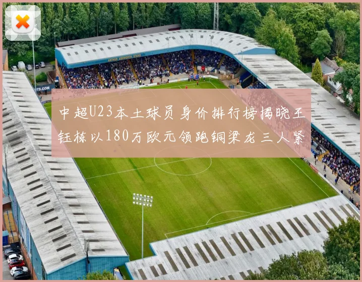 中超U23本土球员身价排行榜揭晓王钰栋以180万欧元领跑铜梁龙三人紧随其后